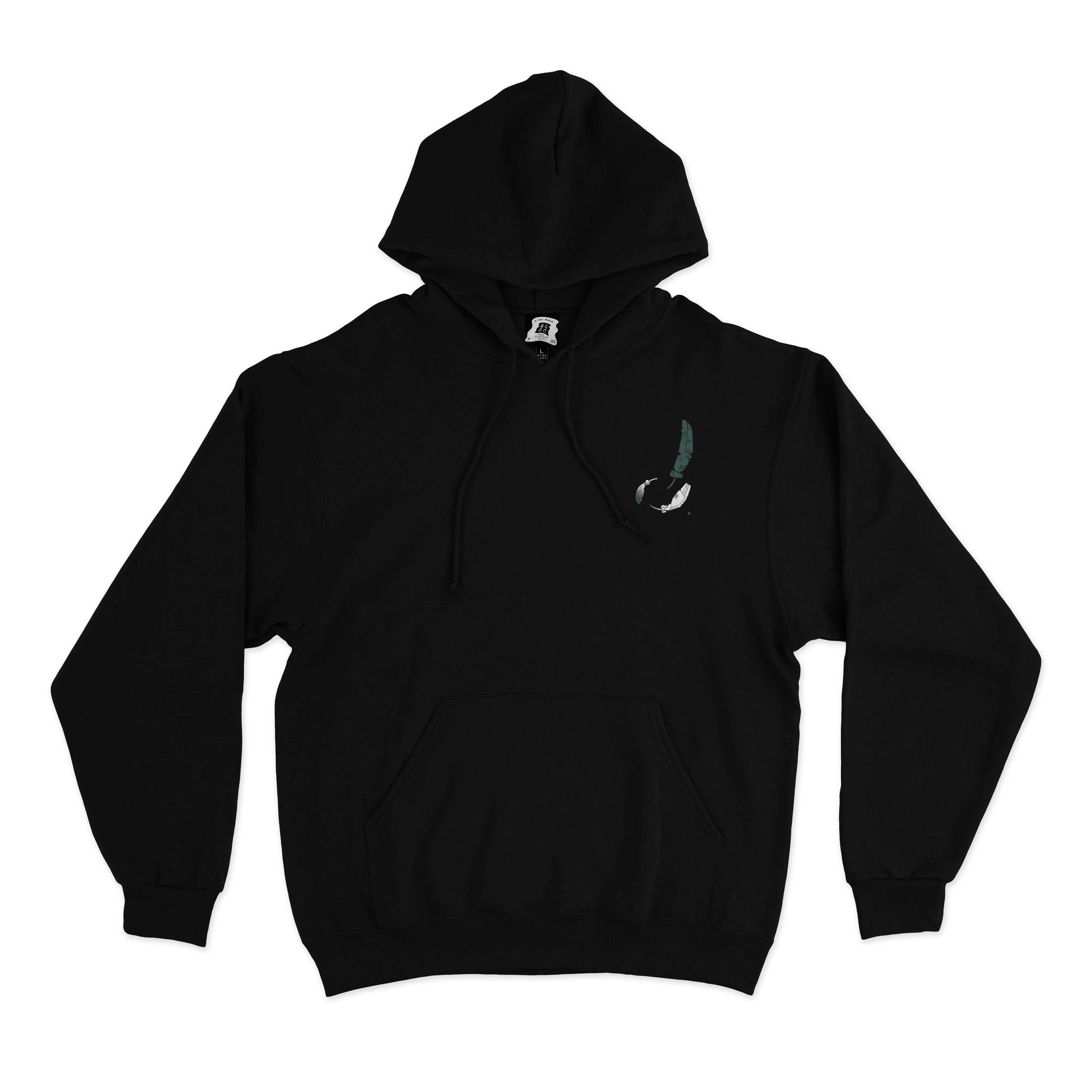 "Angel" Basic Hoodie Black/Beige