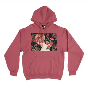 "Bloom" Basic Hoodie White/Pink