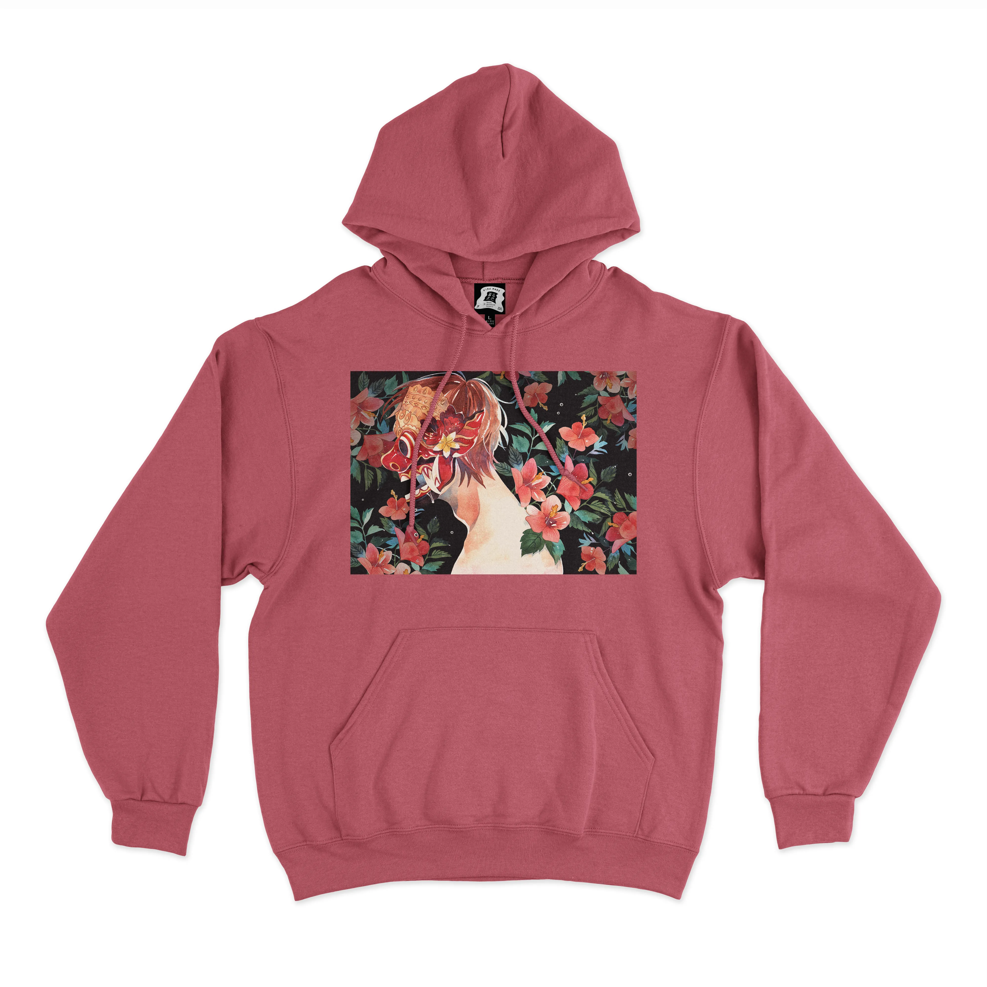 "Bloom" Basic Hoodie White/Pink