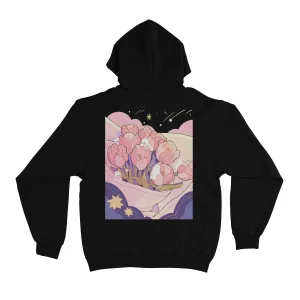 "Bunny Dream" Basic Hoodie Black