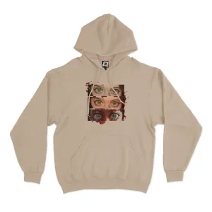 "Eyes on You" Fleece Hoodie Beige