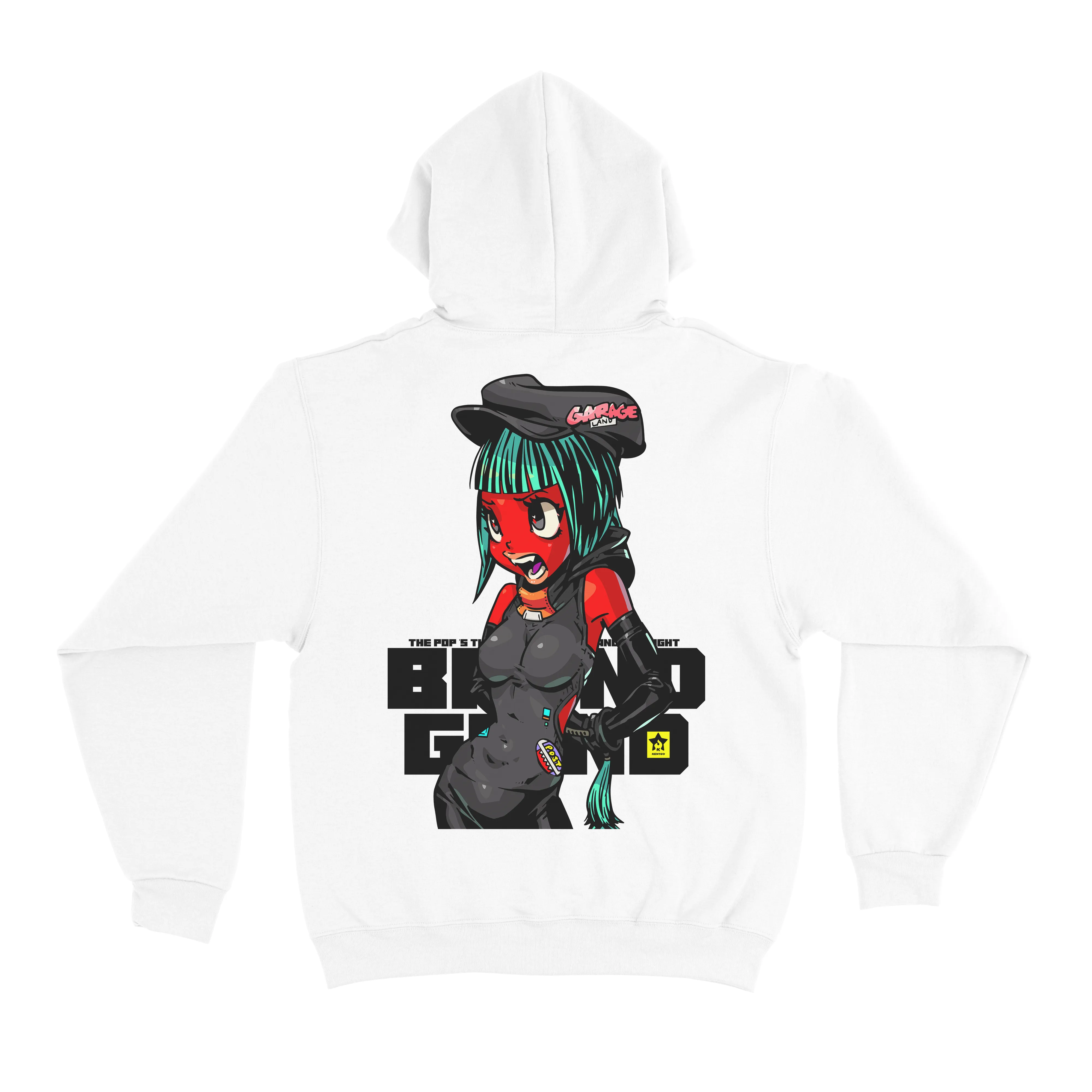 "Garage Land" Basic Hoodie White