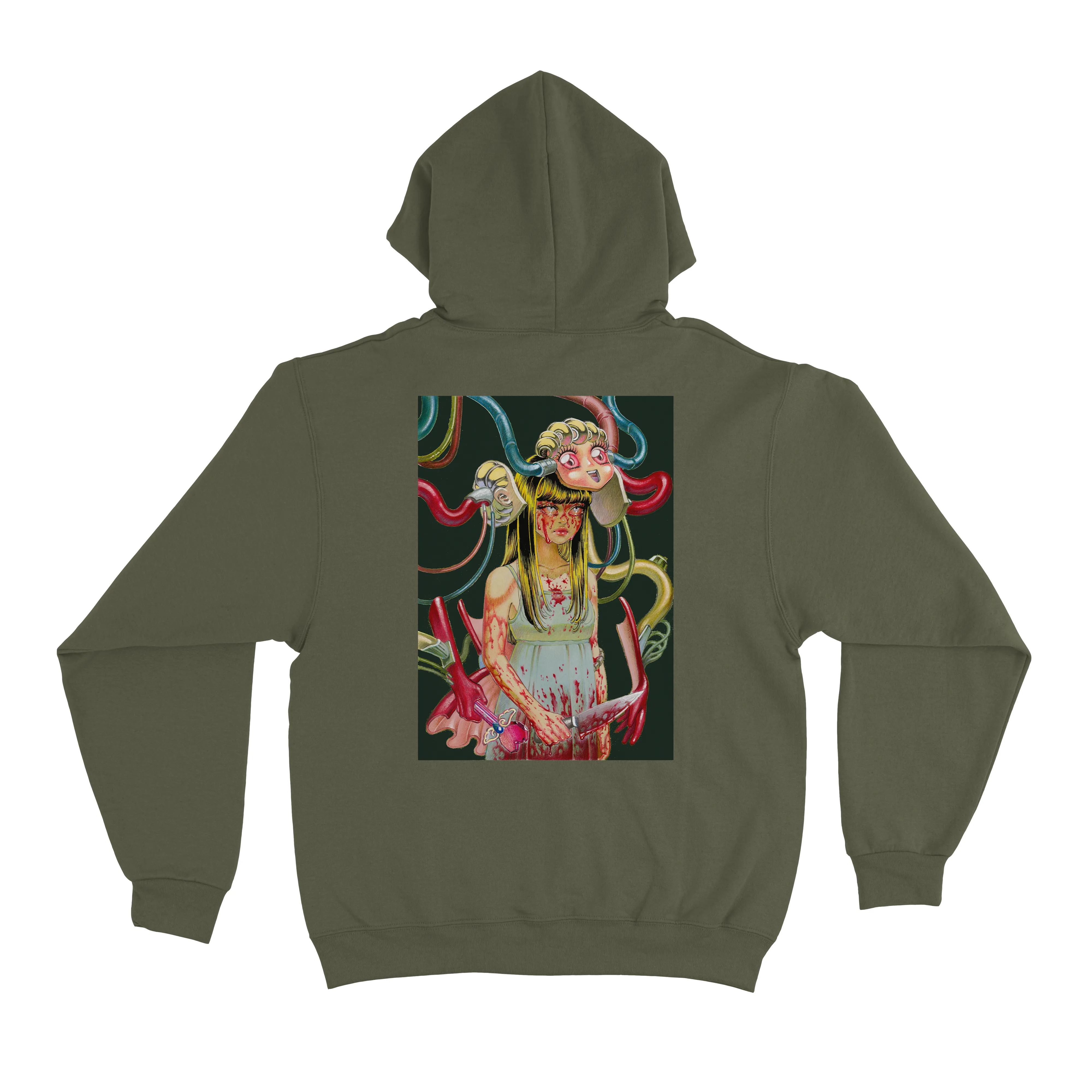 "gearless Idol" Fleece Hoodie Beige/Khaki