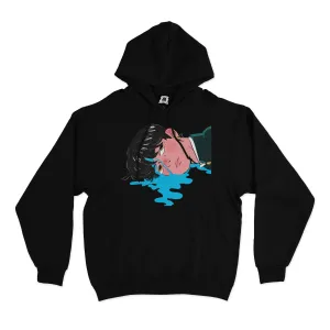 "Head Bleed" Basic Hoodie Black