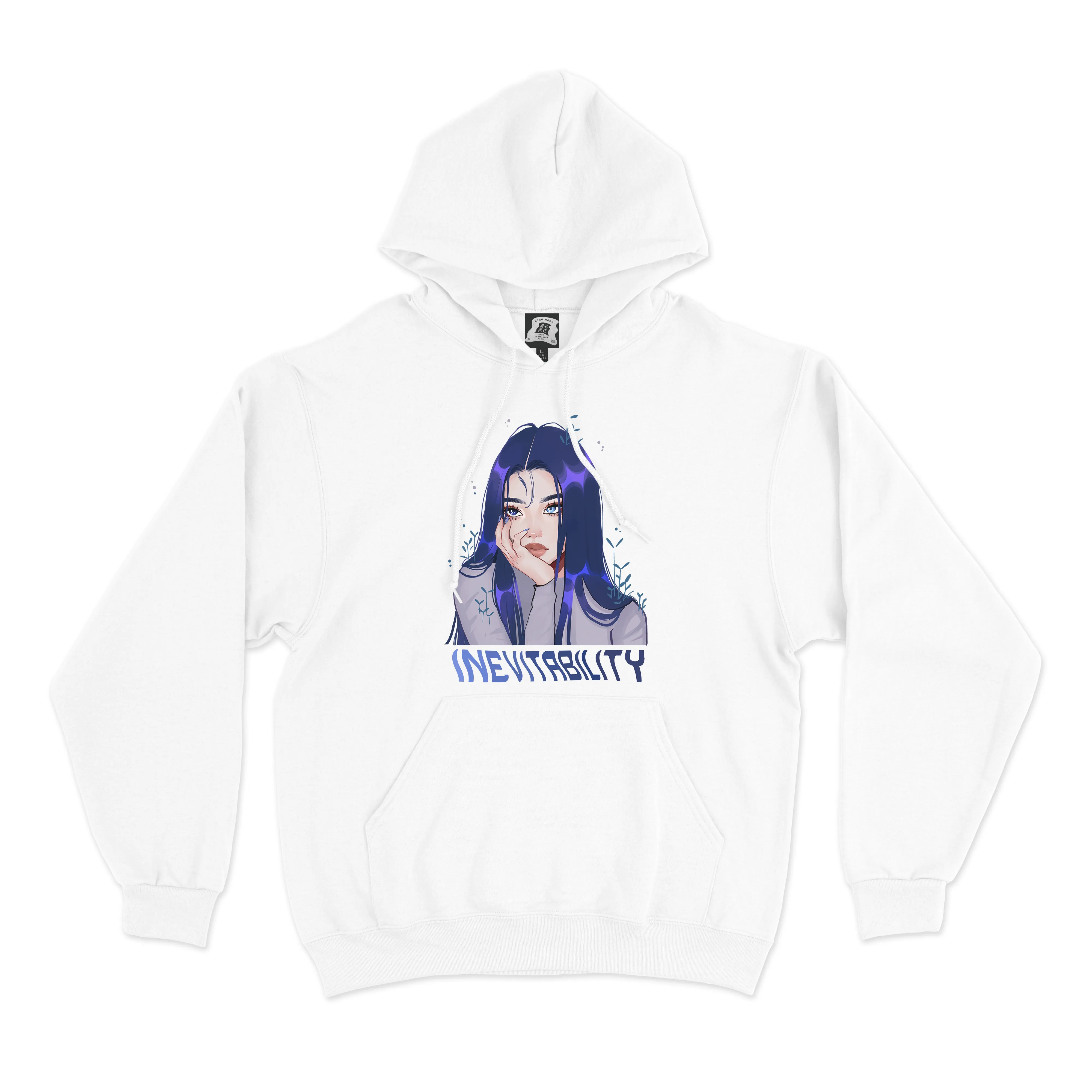 "Inevitability" Basic Hoodie Black/White