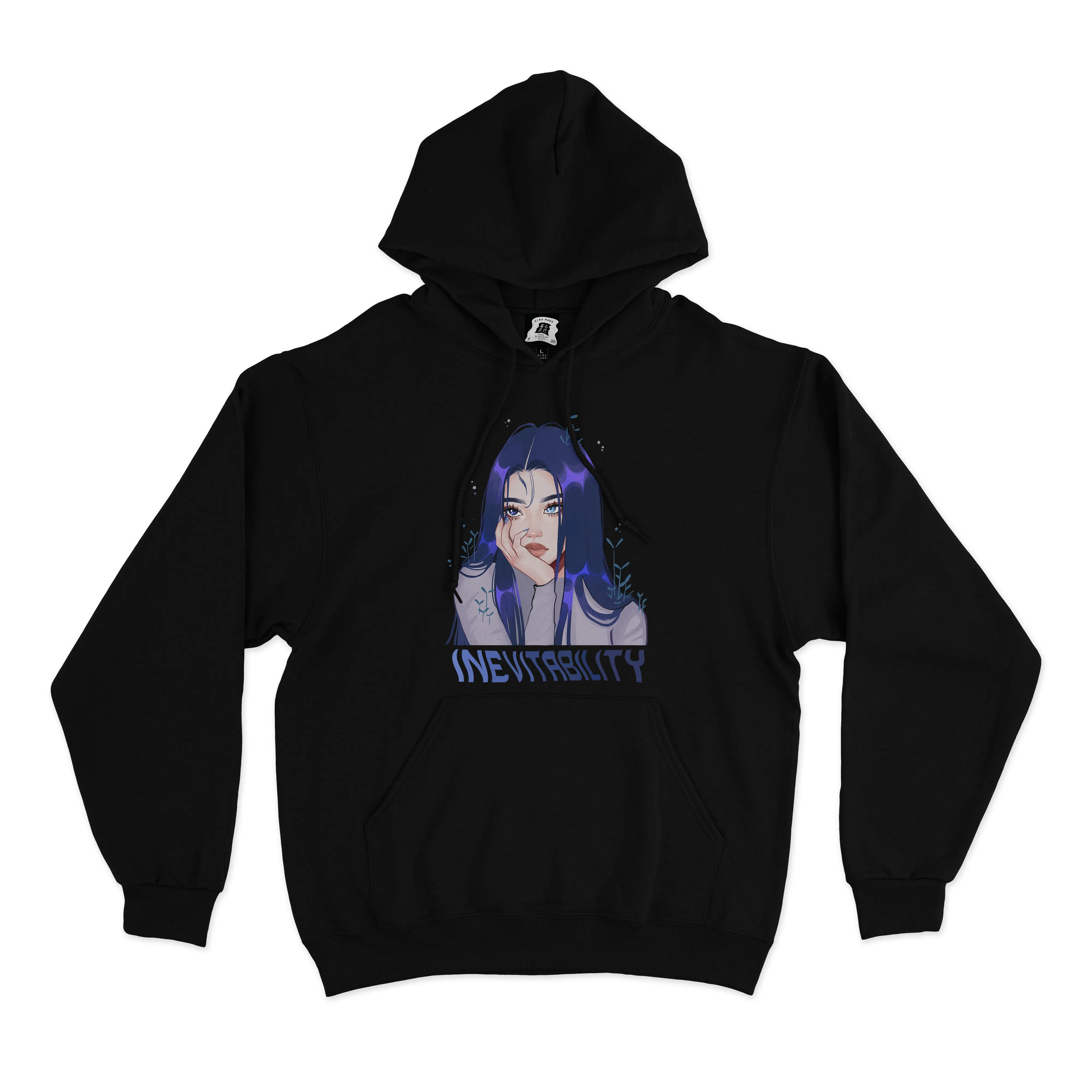 "Inevitability" Basic Hoodie Black/White