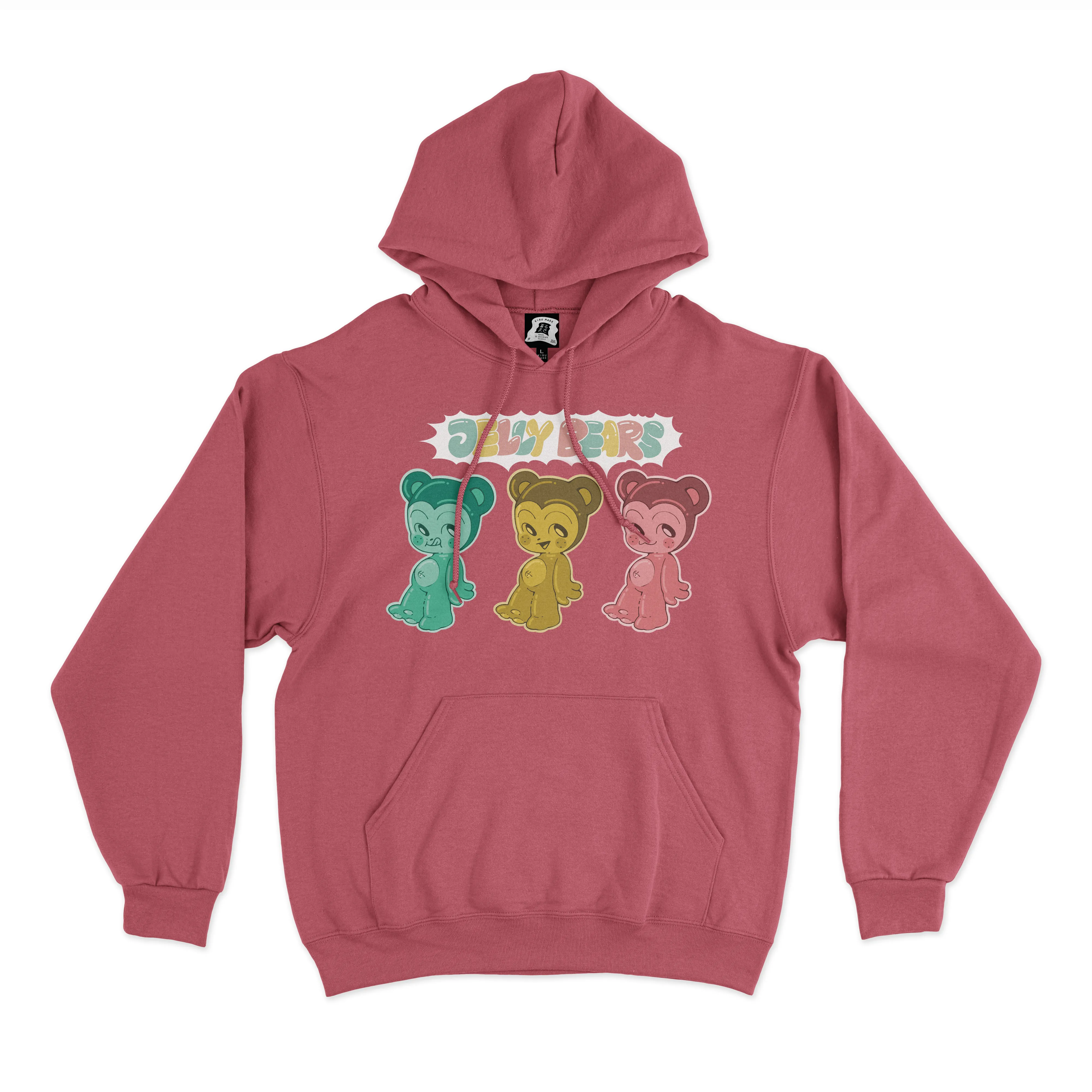 "Jelly Bears" Basic Hoodie Pink