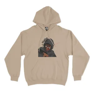 "Me Vs Me" Fleece Hoodie Beige