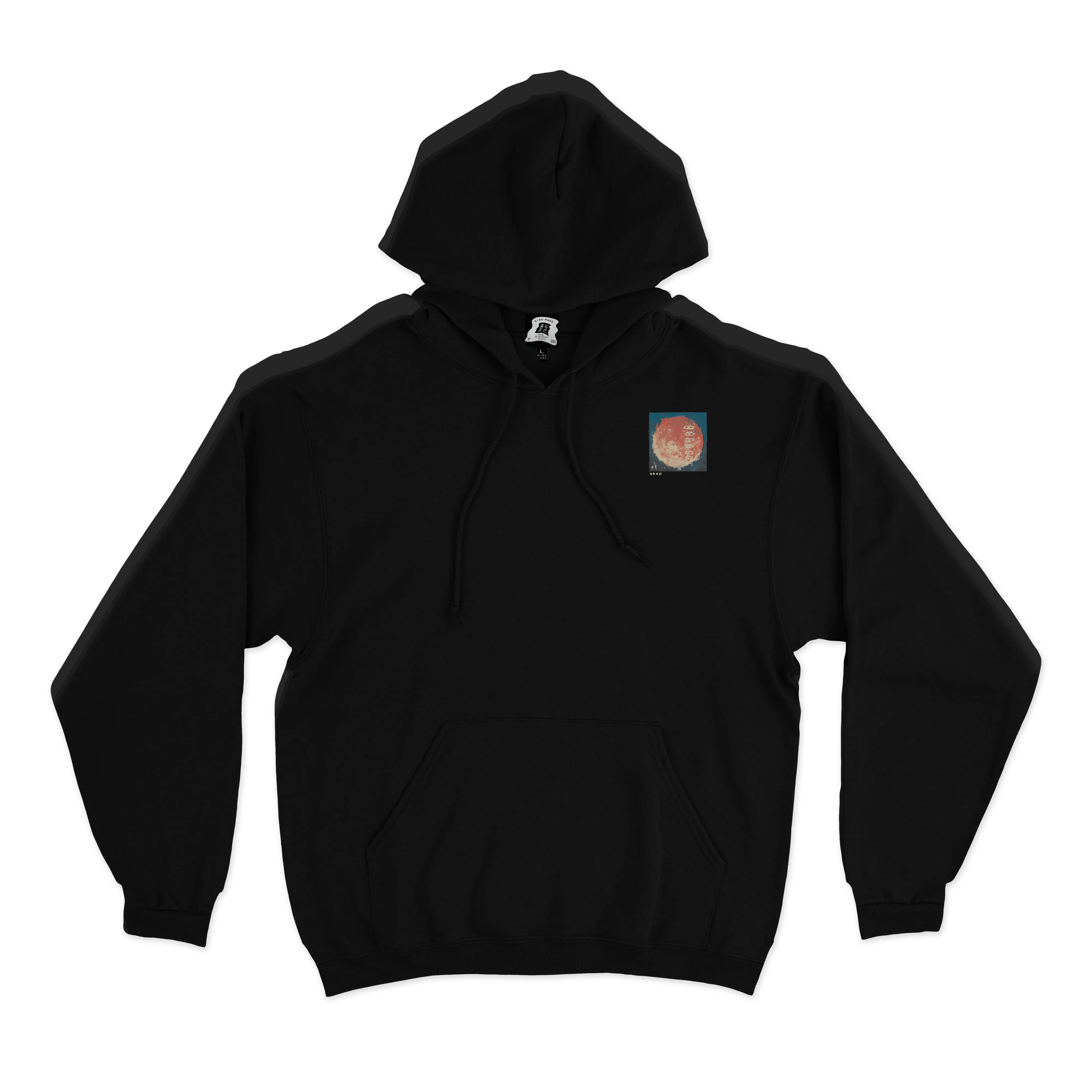 "Null Symbol" Basic Hoodie Black