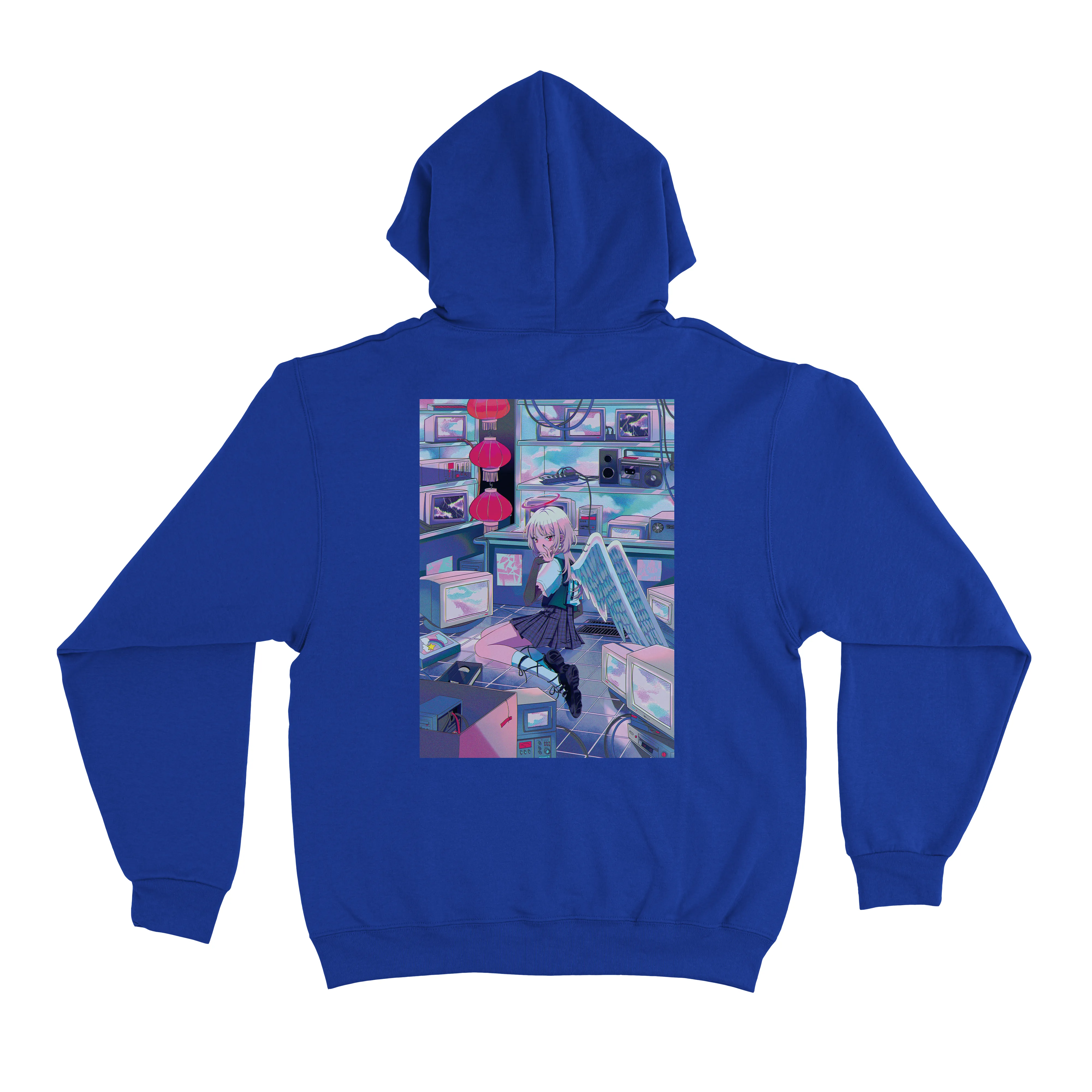 "ᑕᒪOᑌᗪY ᖇOOᗰ" Basic Hoodie Cobalt Blue