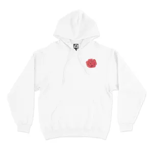 "Red Roses" Basic Hoodie White
