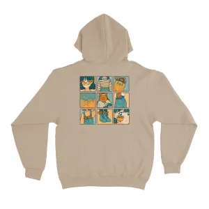 "Sunflower" Fleece Hoodie Beige