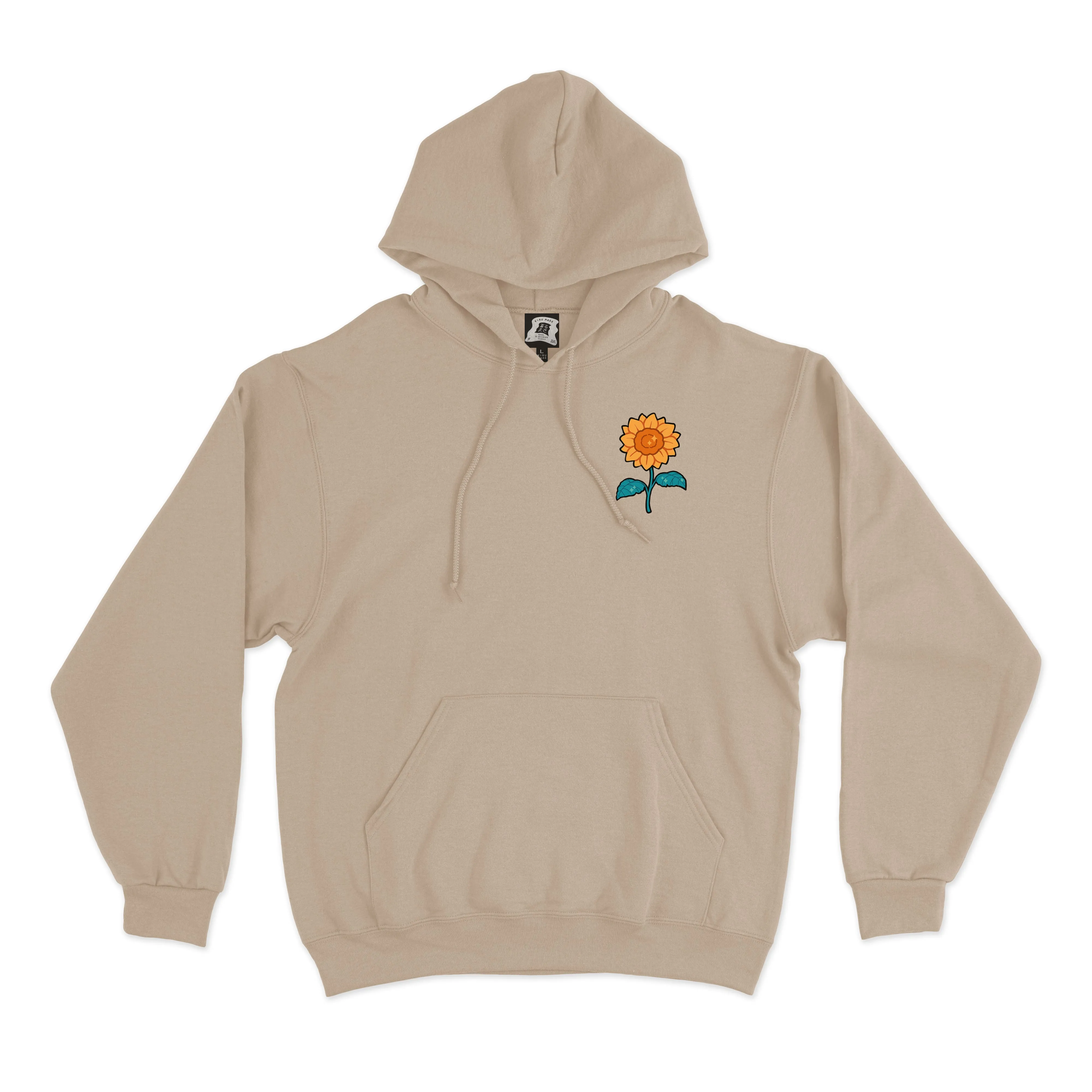 "Sunflower" Fleece Hoodie Beige