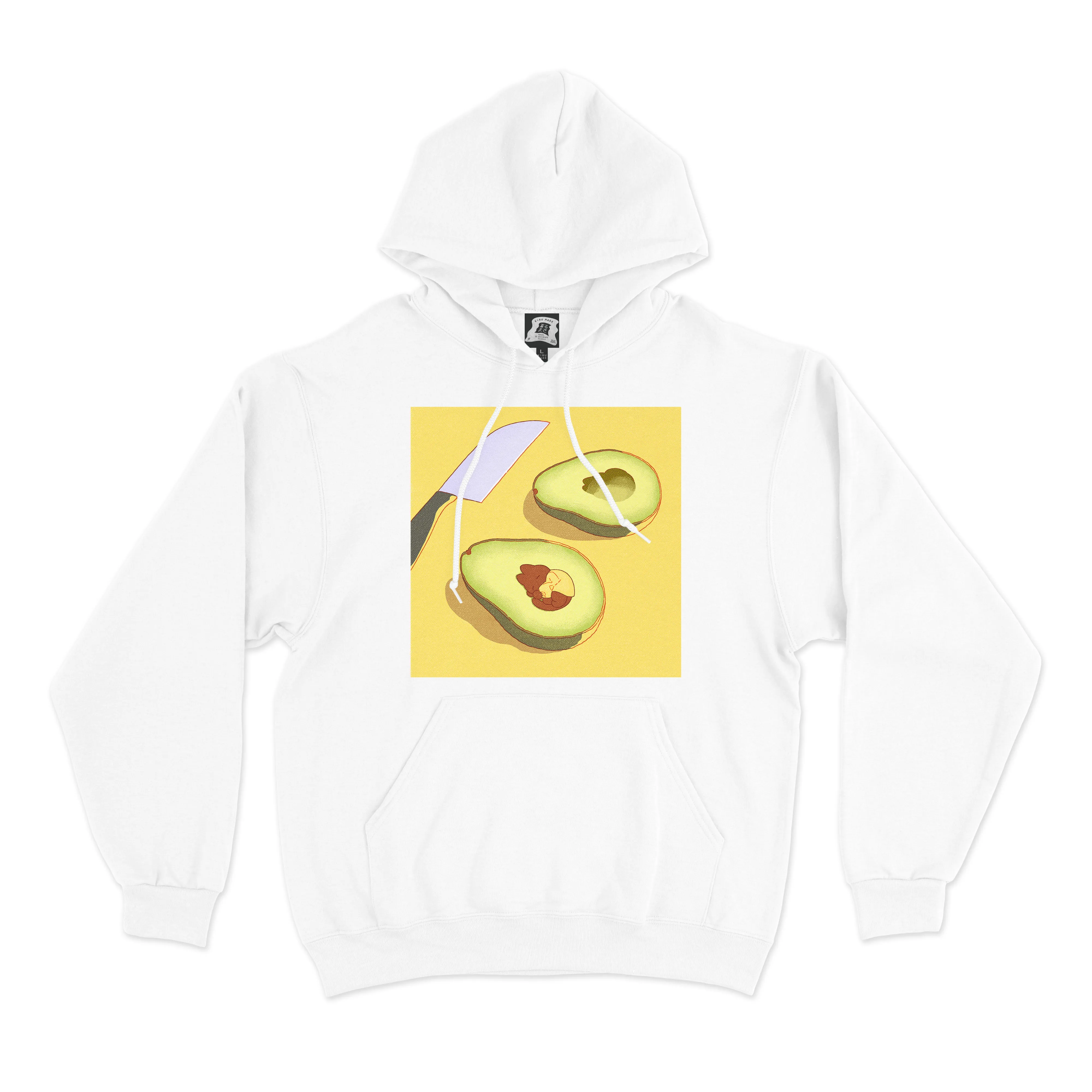 "Surprise" Basic Hoodie White/Pink
