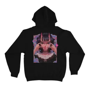 "thorn" Basic Hoodie White/Black