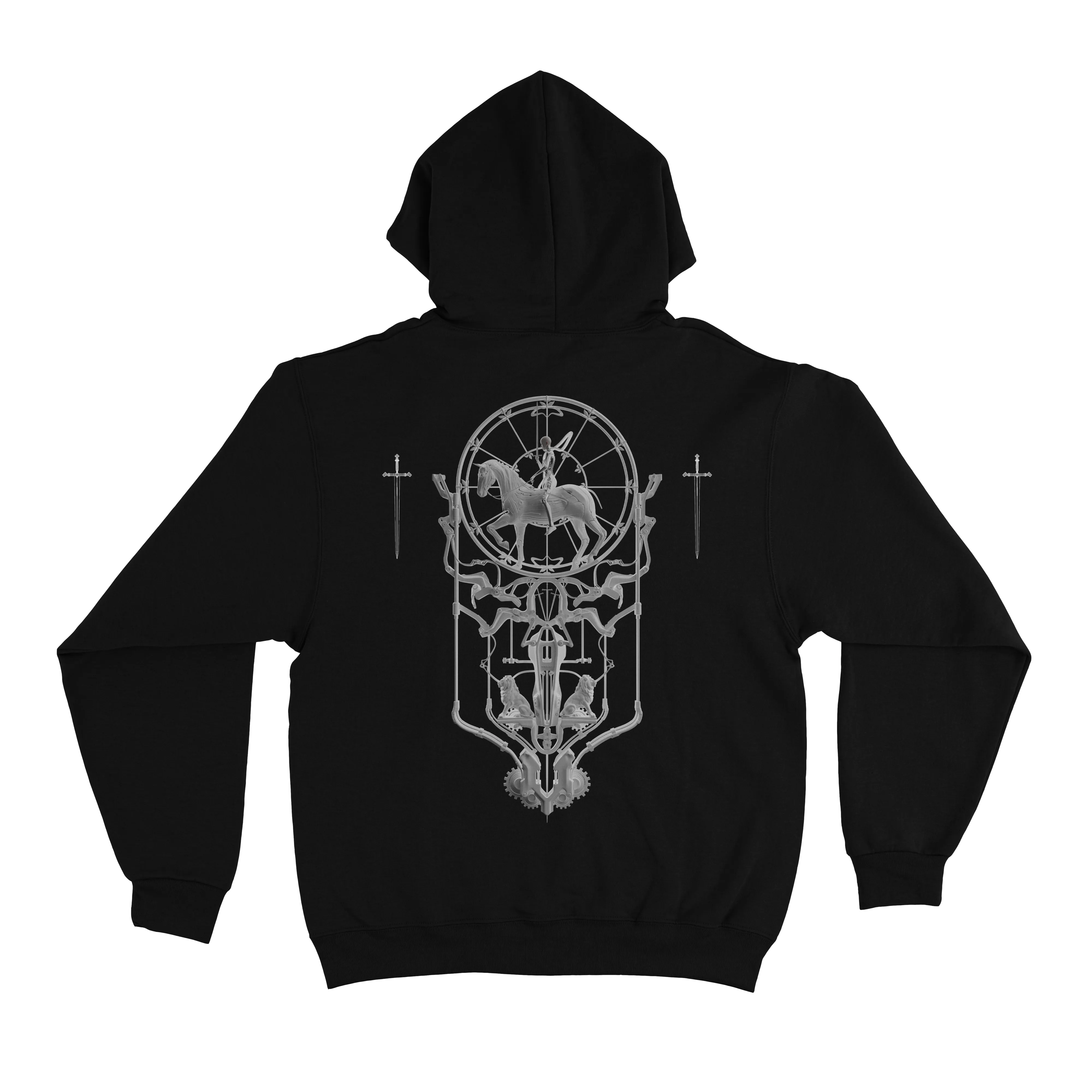 "White Knight" Basic Hoodie White/Black