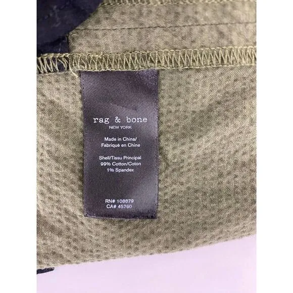 Rag &amp; Bone Camille Relaxed Fit Shorts Cotton Blend Relaxed - Size 10 (run large)
