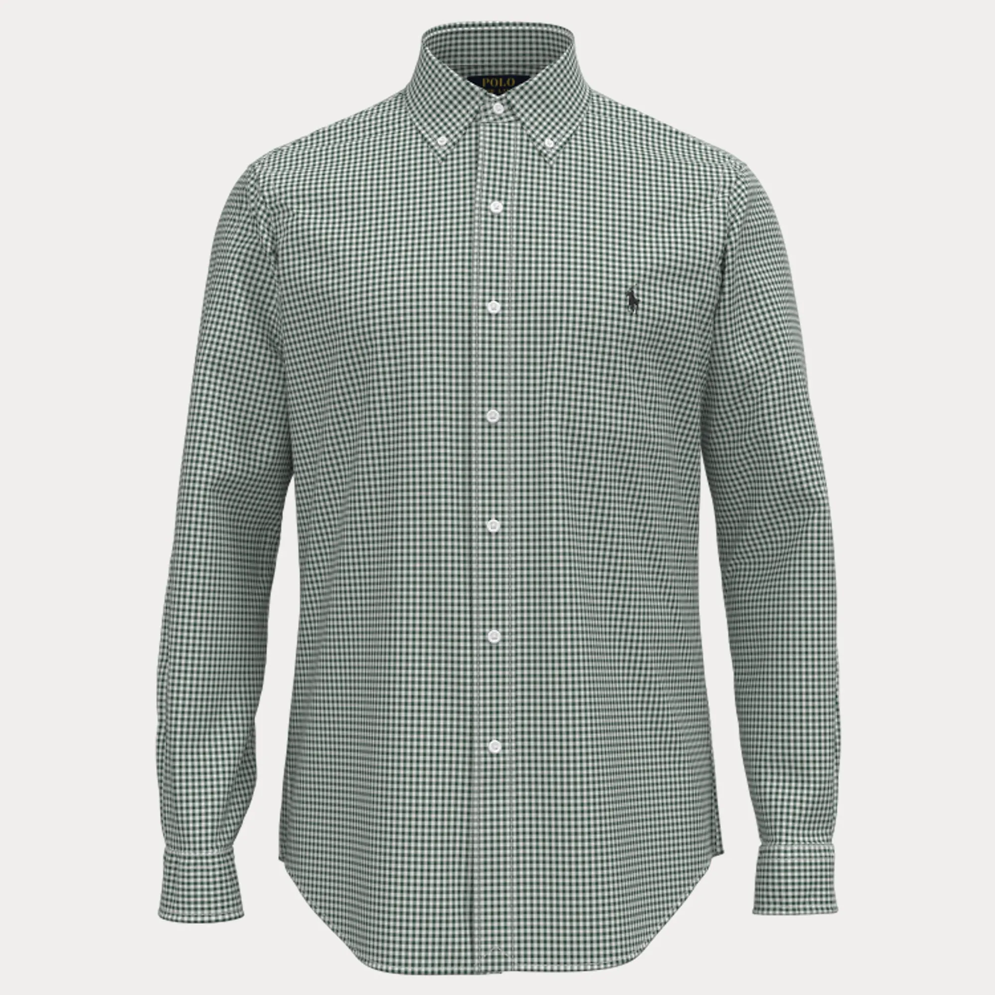 Ralph Lauren Mens Shirt Pine/White and Brown/White