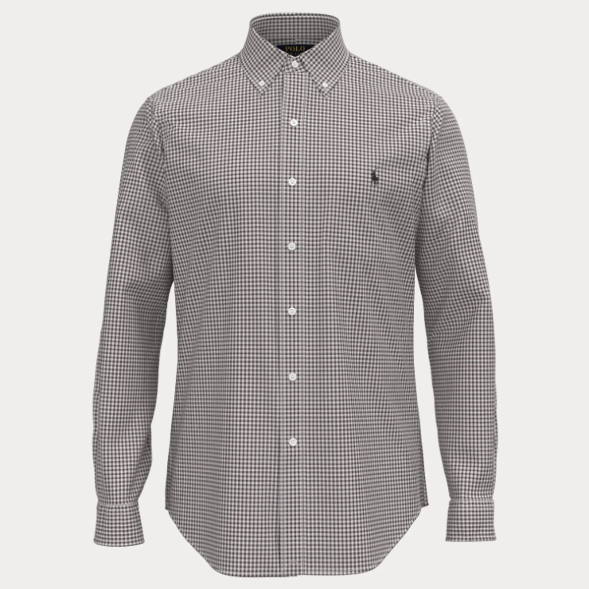 Ralph Lauren Mens Shirt Pine/White and Brown/White