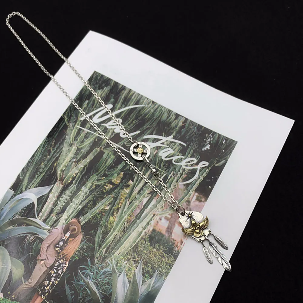 Real Solid 925 Sterling Silver Necklace Pendant Feather Tassel Animals Eagle Punk Hip Hop Jewelry 22"-30"