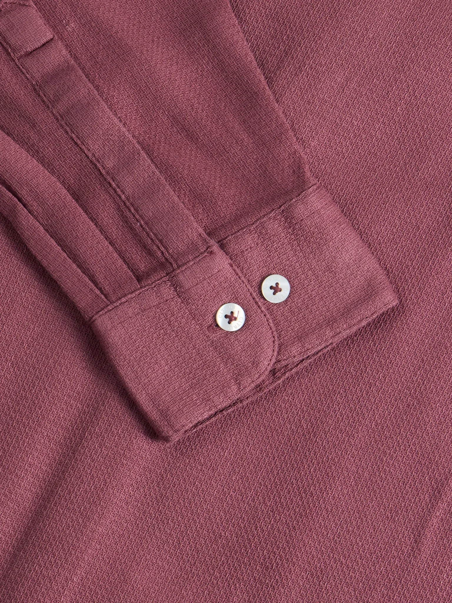 Red Chinese Collar Slim Fit Shirt