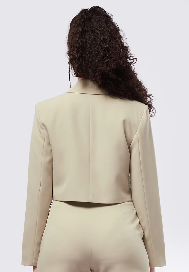 Regular Fit Crop Blazer