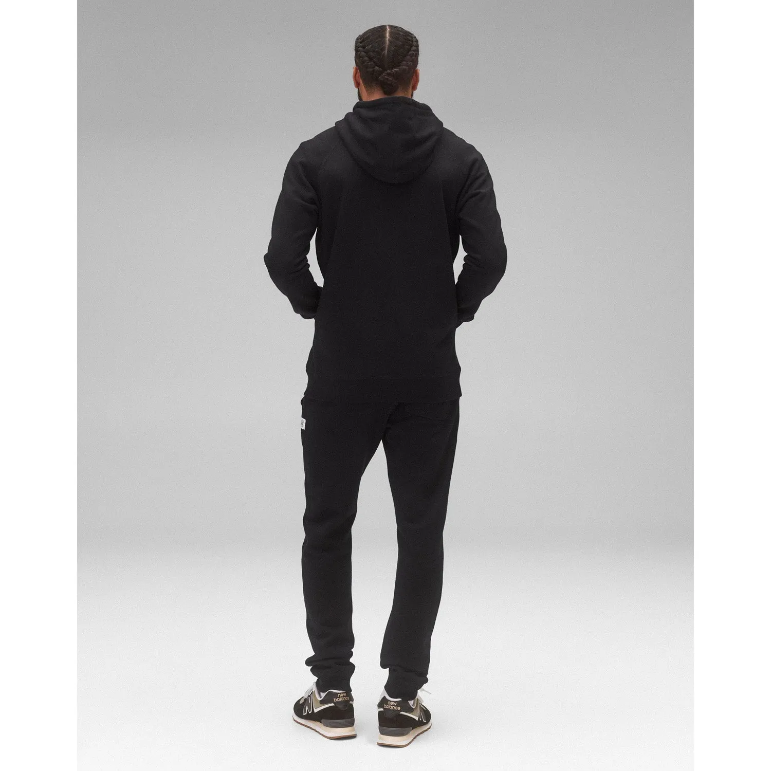 Reigning Champ Men's Knit Midweight Terry Slim Zip Hoodie Black RC-3990-BLK
