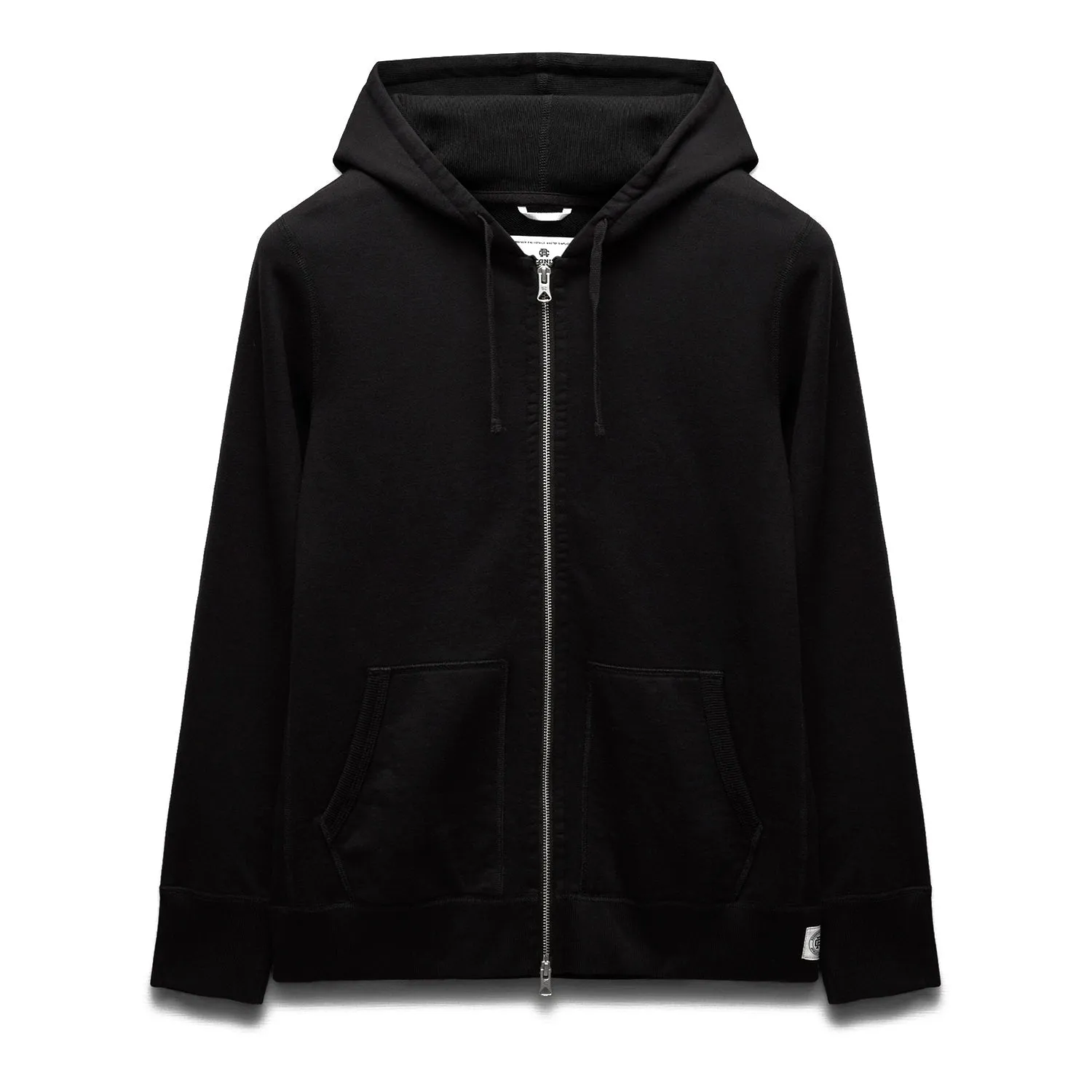 Reigning Champ Men's Knit Midweight Terry Slim Zip Hoodie Black RC-3990-BLK