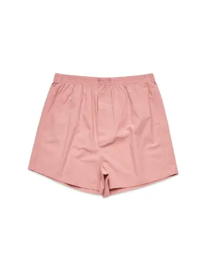 Relaxed Fit Woven Cotton Boxer Shorts - Rose