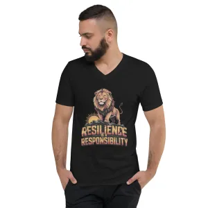 Resilient Roar Unisex Short Sleeve V-Neck T-Shirt