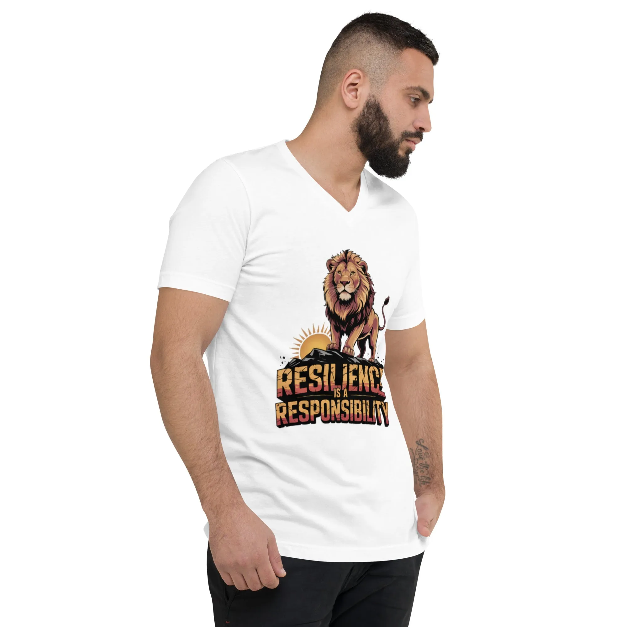 Resilient Roar Unisex Short Sleeve V-Neck T-Shirt