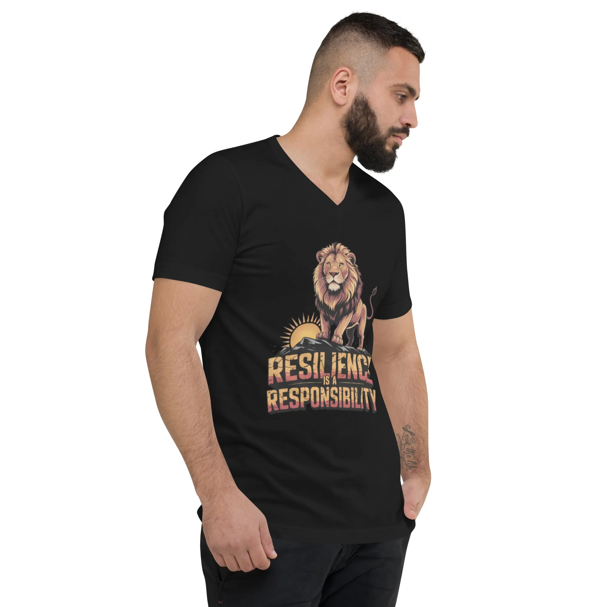 Resilient Roar Unisex Short Sleeve V-Neck T-Shirt