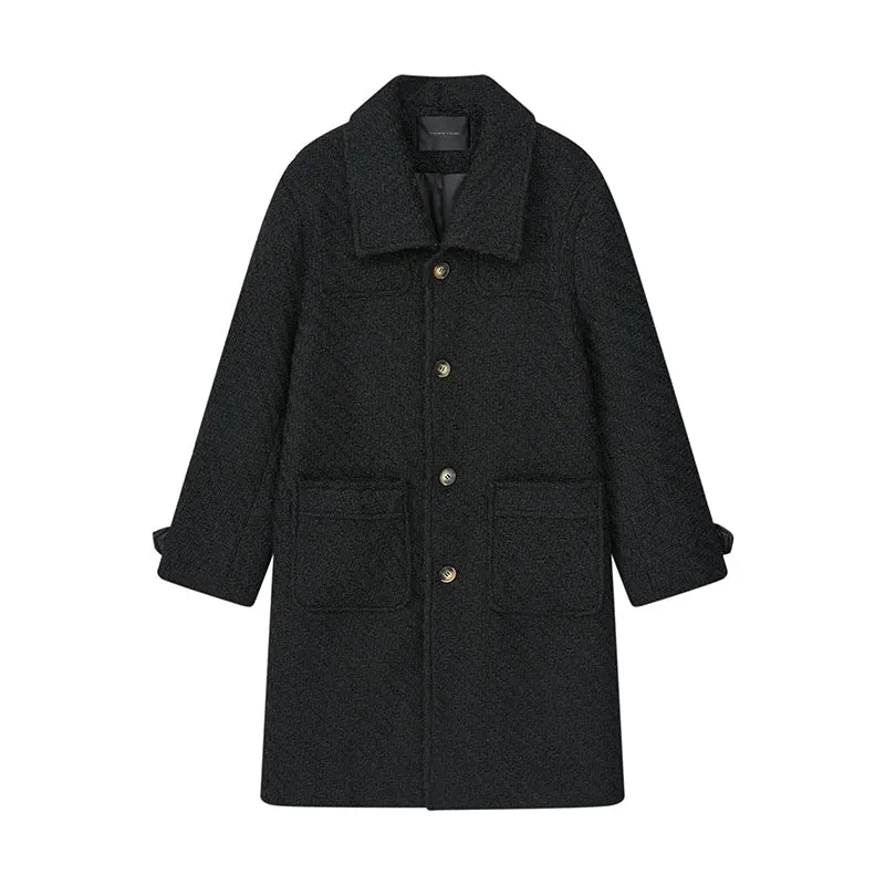 Retro Thickened Men's Tweed Coat