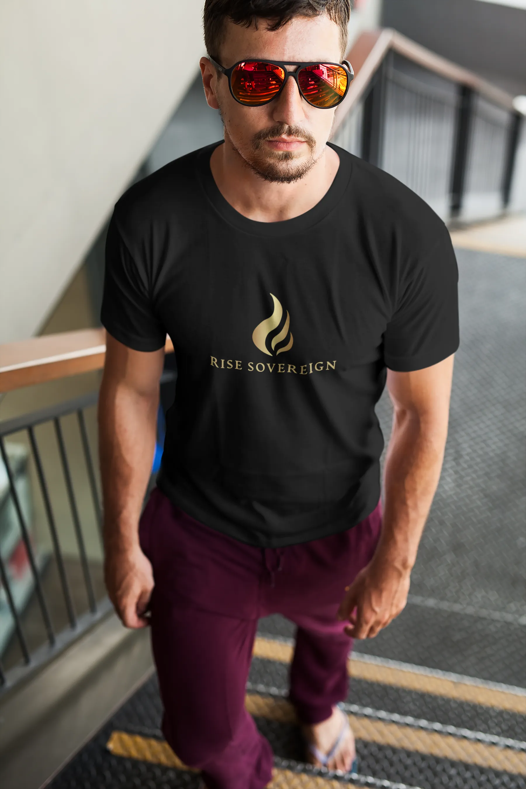 RISE SOVEREIGN INNER FLAME Gym Shirts - Front