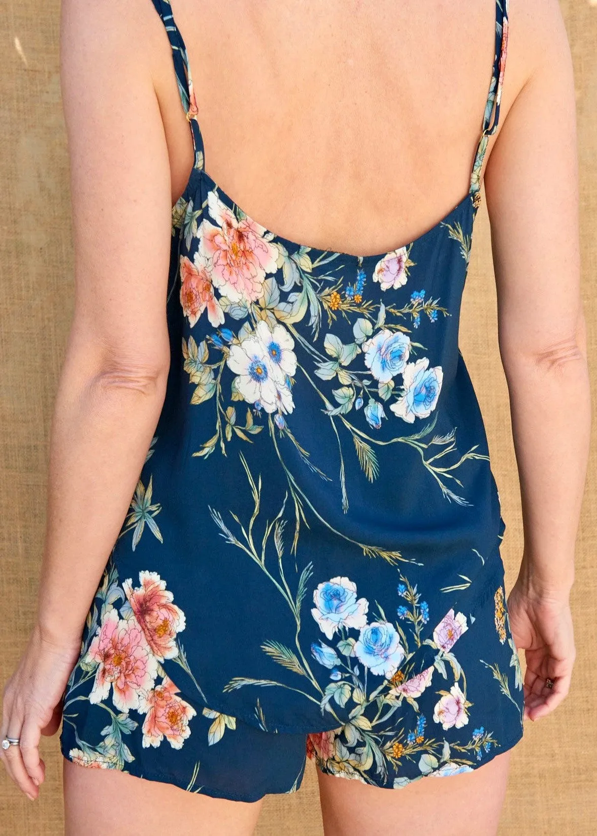 Rosie Shorts in Navy French Floral