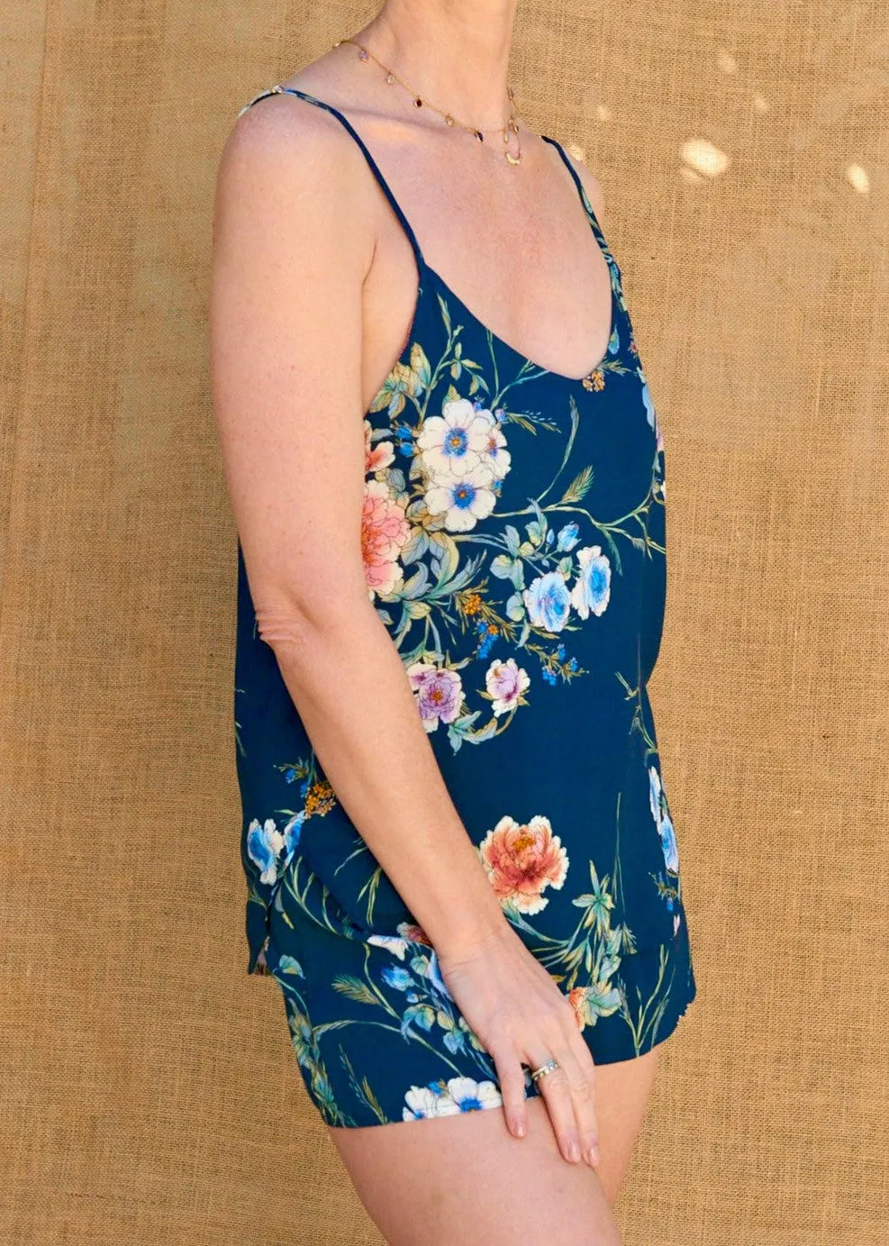 Rosie Shorts in Navy French Floral