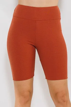Rust Rib Double Biker Shorts 3/22/24 8291