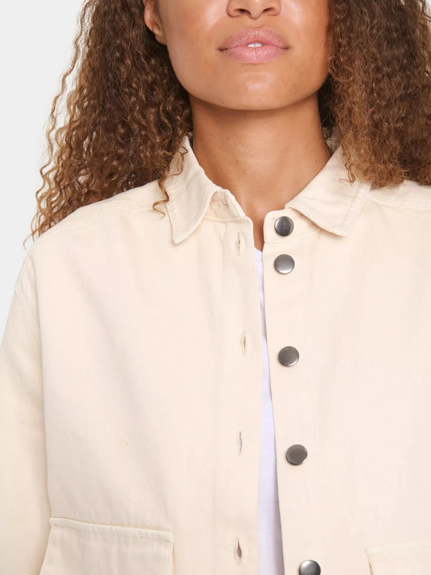 Saint Tropez Ilu Denim Jacket, Cream
