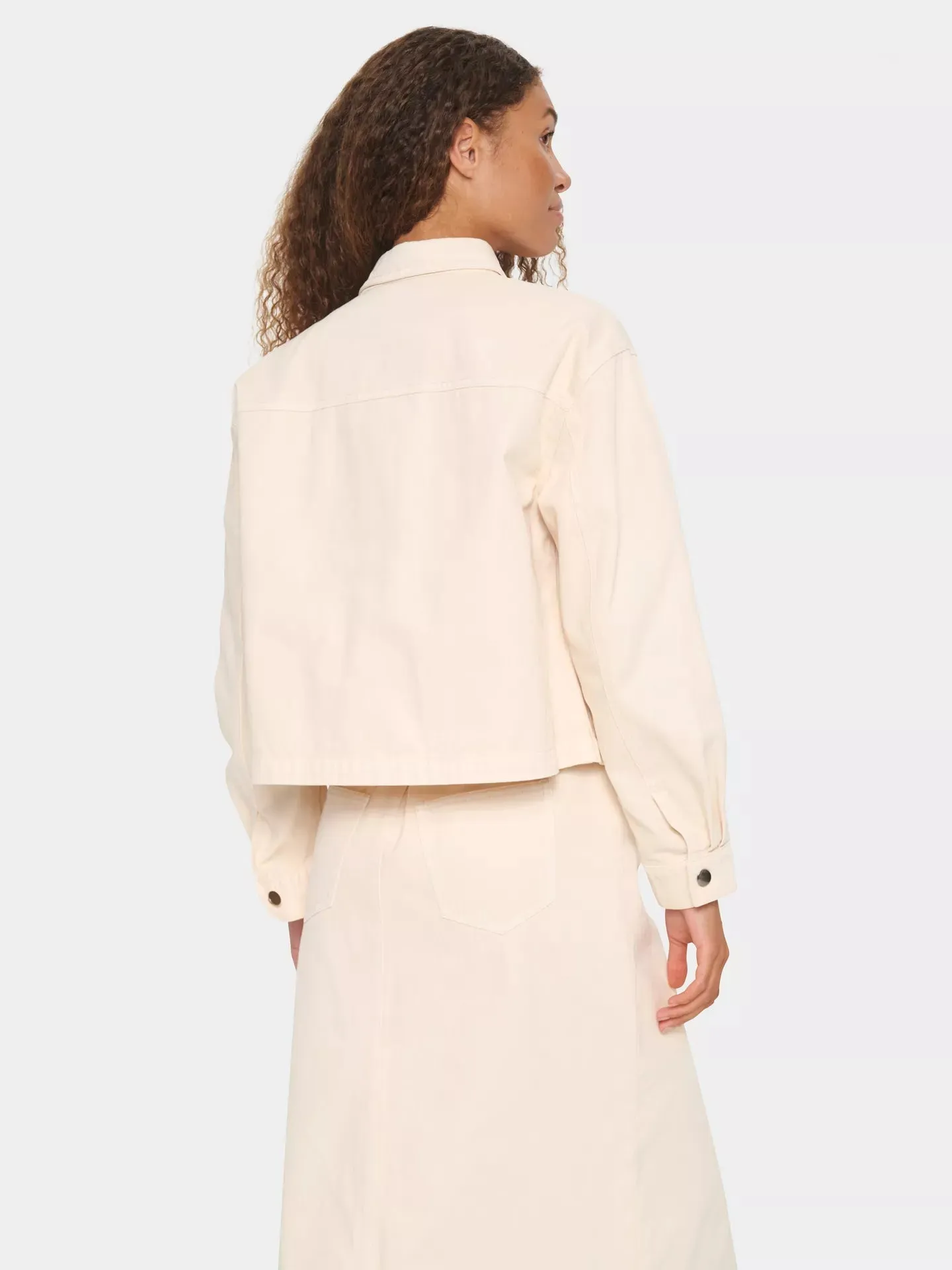 Saint Tropez Ilu Denim Jacket, Cream