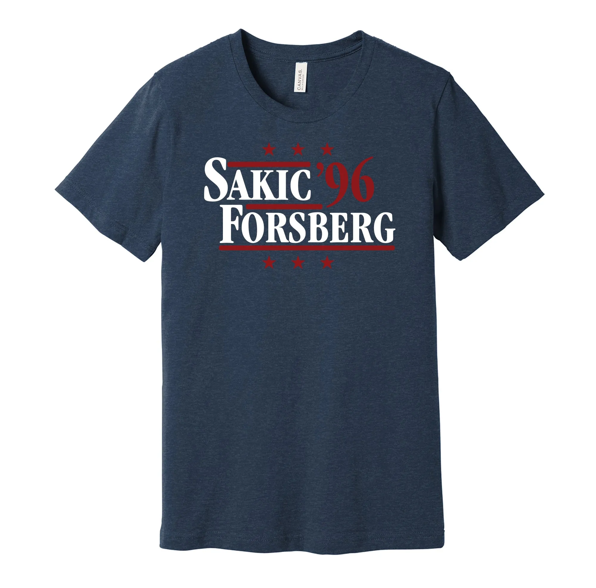 Sakic & Forsberg '96 - Colorado Hockey Legends Political Campaign Parody T-Shirt - Hyper Than Hype Shirts