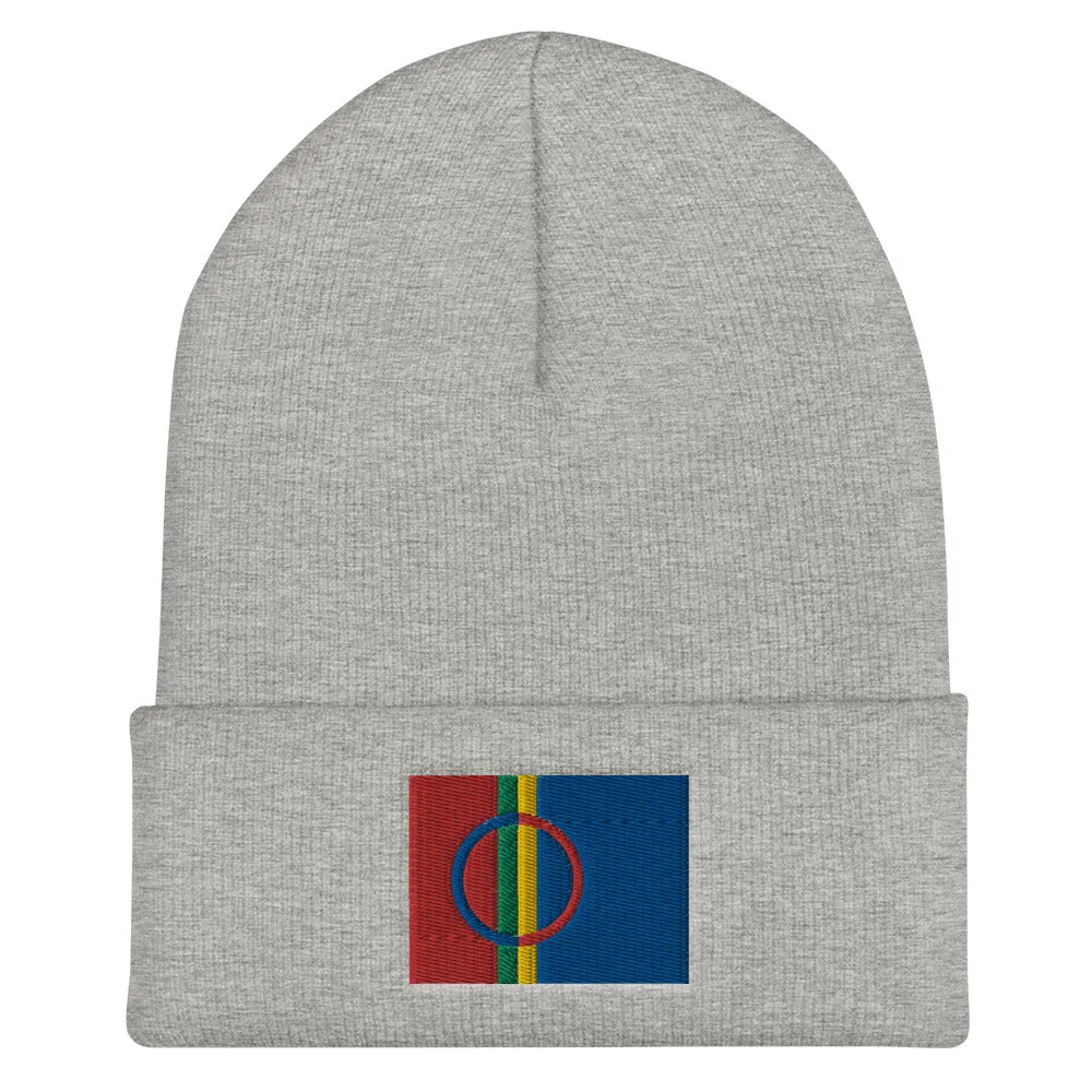 Sami Flag Embroidered Beanie