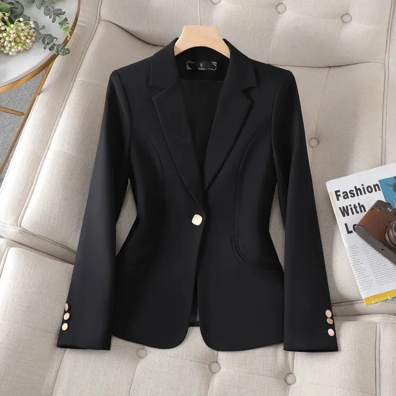 Schoensten Boutique Women's Blazer Waist Cinching Fashion Women's Blazers