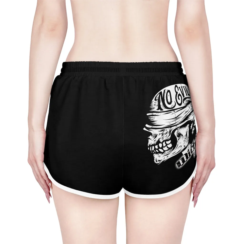 See No Evil/ Relaxed fit Shorts/ Black Backside/White