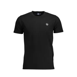 Sergio Tacchini Black Cotton Men T-Shirt