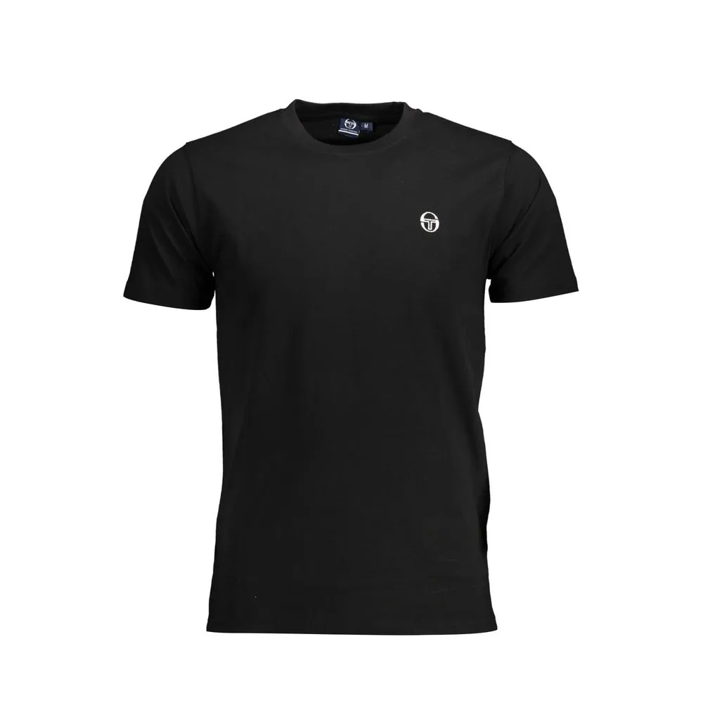 Sergio Tacchini Black Cotton Men T-Shirt