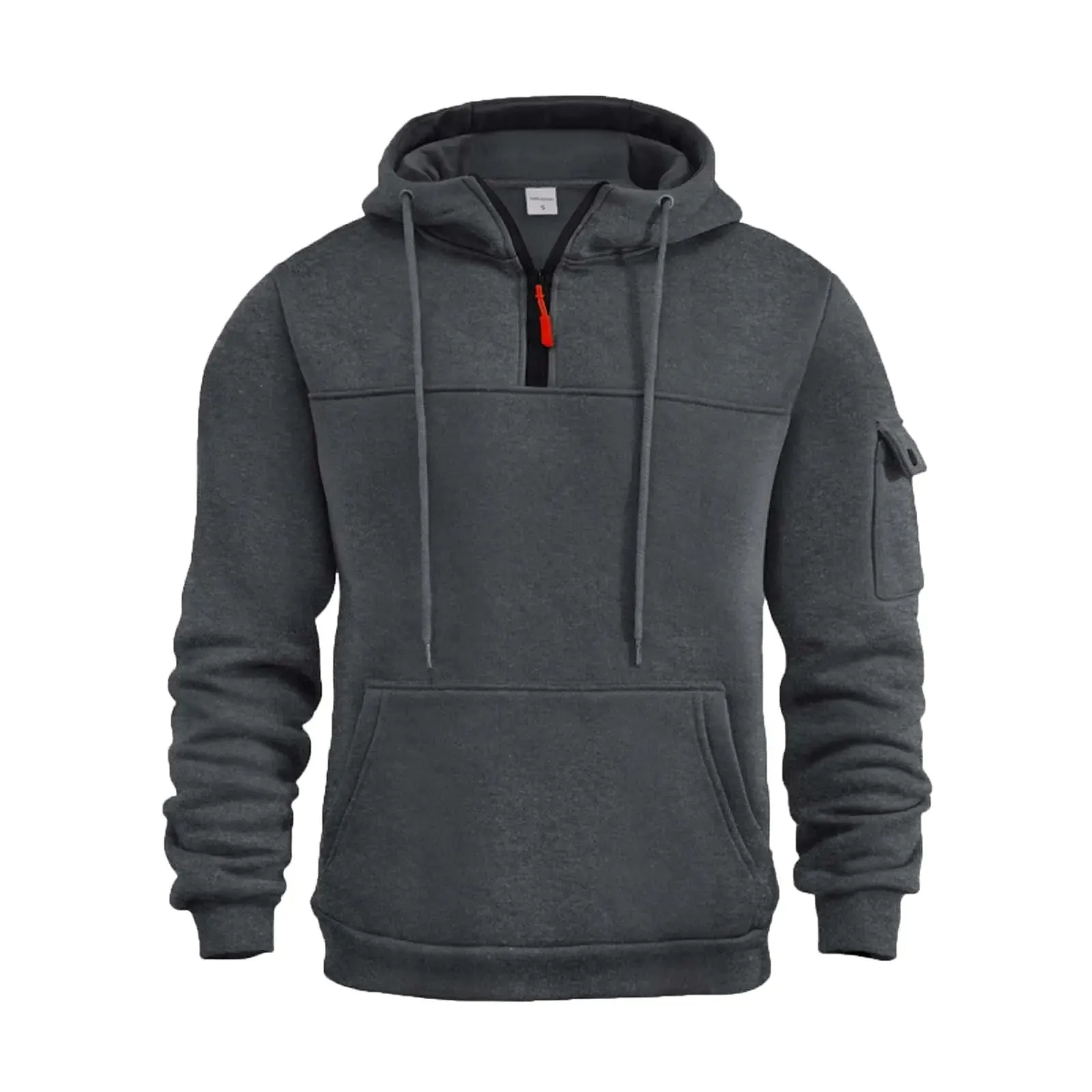 SHAOBGE Early Deals 2024 Camo Hoodie Men Hoodies For Men Y2K MenS Hoodies Quarter Zip Pullover Vintage Workout Running Active Hoodies With Pockets Sweatshirt 1-Dark Gray Xx-Large