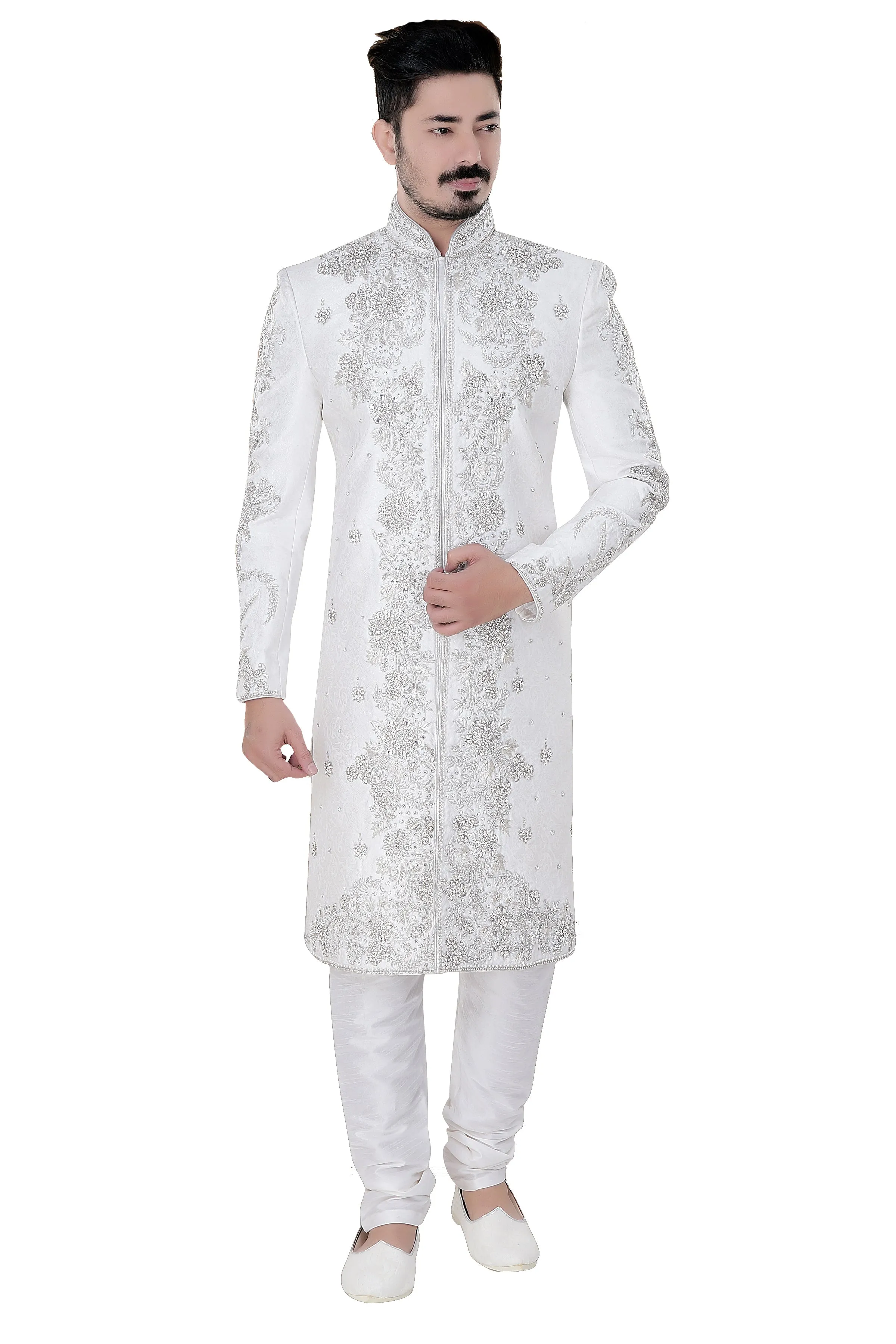 Sherwani (Custom Tailored) - (D.No.-1234)