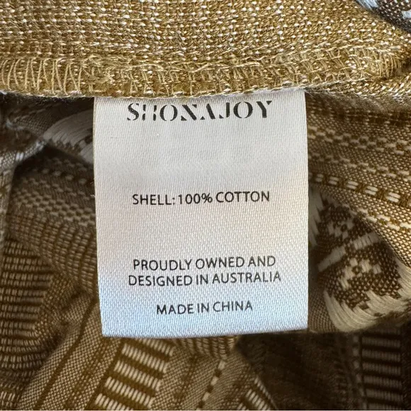 Shona Joy Lizete Paperbag Short, Cumin &amp; Ivory, Size 6