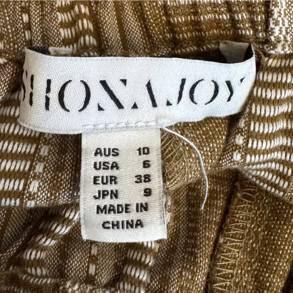 Shona Joy Lizete Paperbag Short, Cumin &amp; Ivory, Size 6