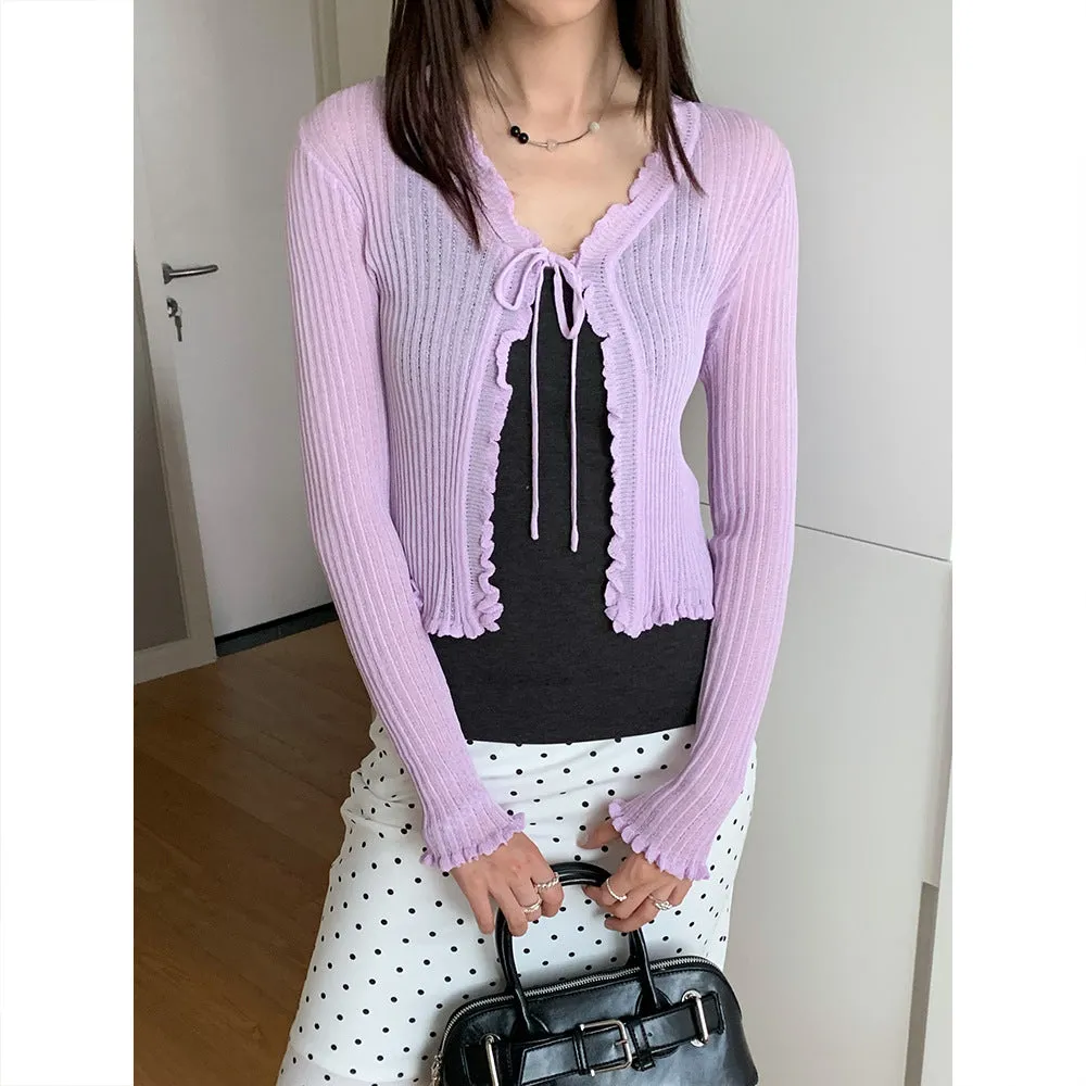short sun cardigan top